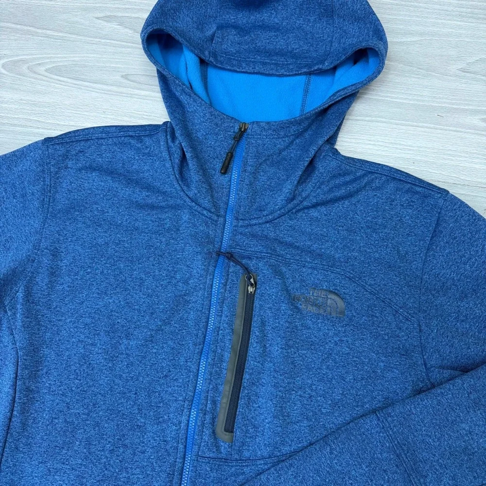 The North Face Canyon Flats Fleece Hoodie Jacket Men's MD Blue NF0A3LHH Full Zip